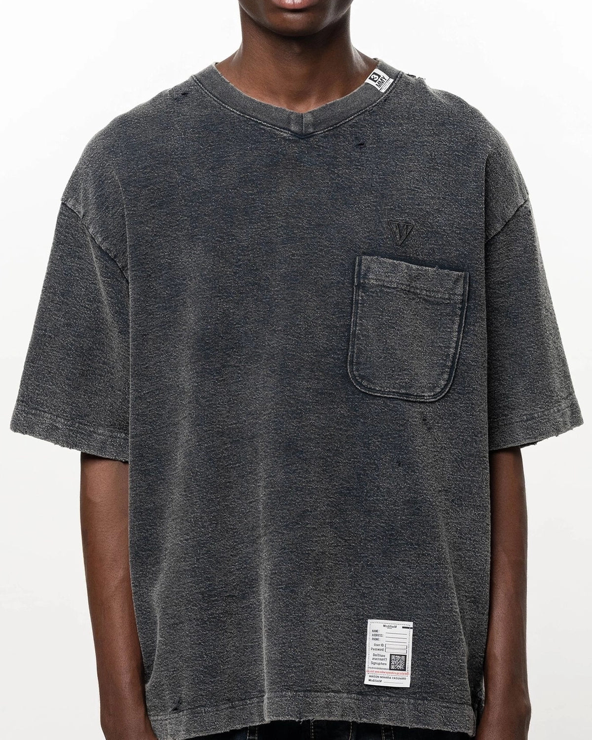 Maison MIHARA YASUHIRO / Bleached Waffle T-shirt (J17TS802)