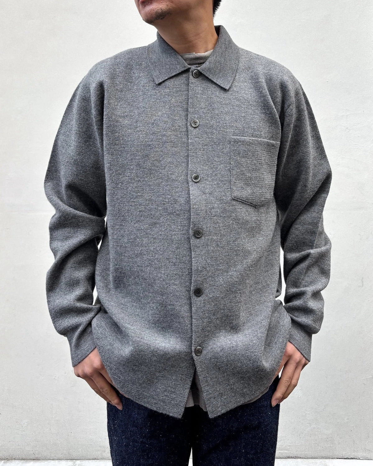 JUNYA WATANABE MAN の ウール ミラノリブ シャツ (WR-N001-051)