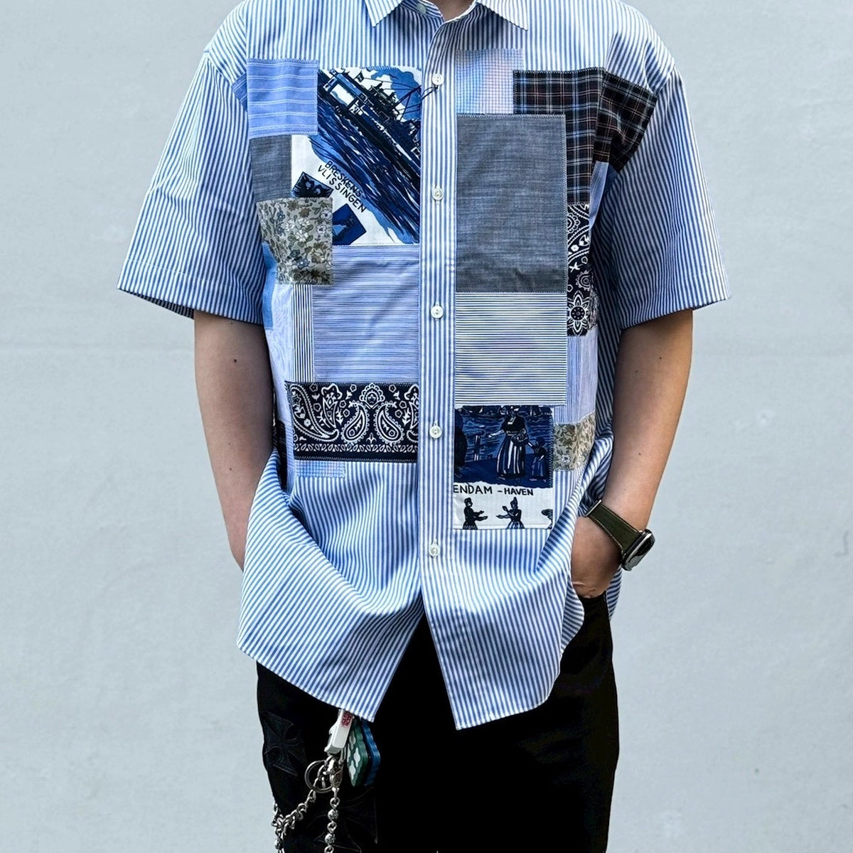 JUNYA WATANABE/ジュンヤワタナベ 解体再構築コットン半袖マドラスチェックシャツ【XS】【LSHA74819】 JUNYA WATANABE/ジュンヤワタナベ 解体再構築コットン半袖マドラス