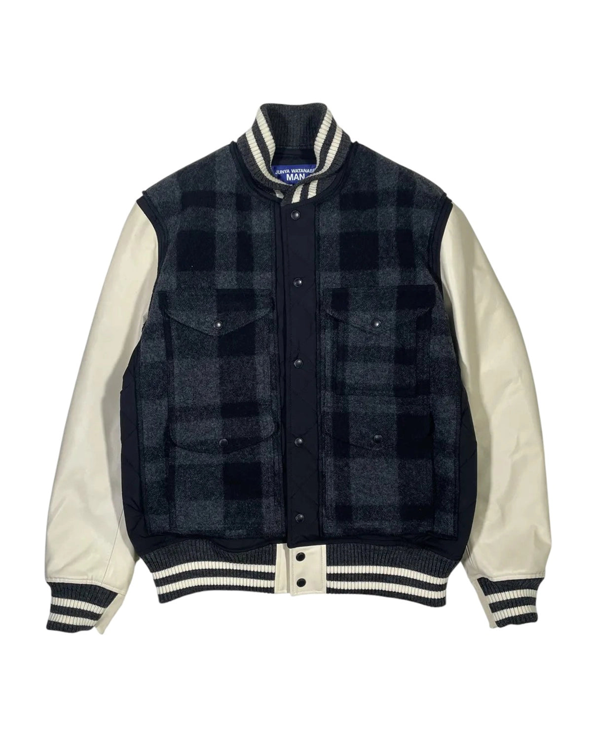 JUNYA WATANABE MAN x FILSON の マッキーノウール×エステルタフタキルティング×レザー FILSON Wネーム (WP-J030-051)