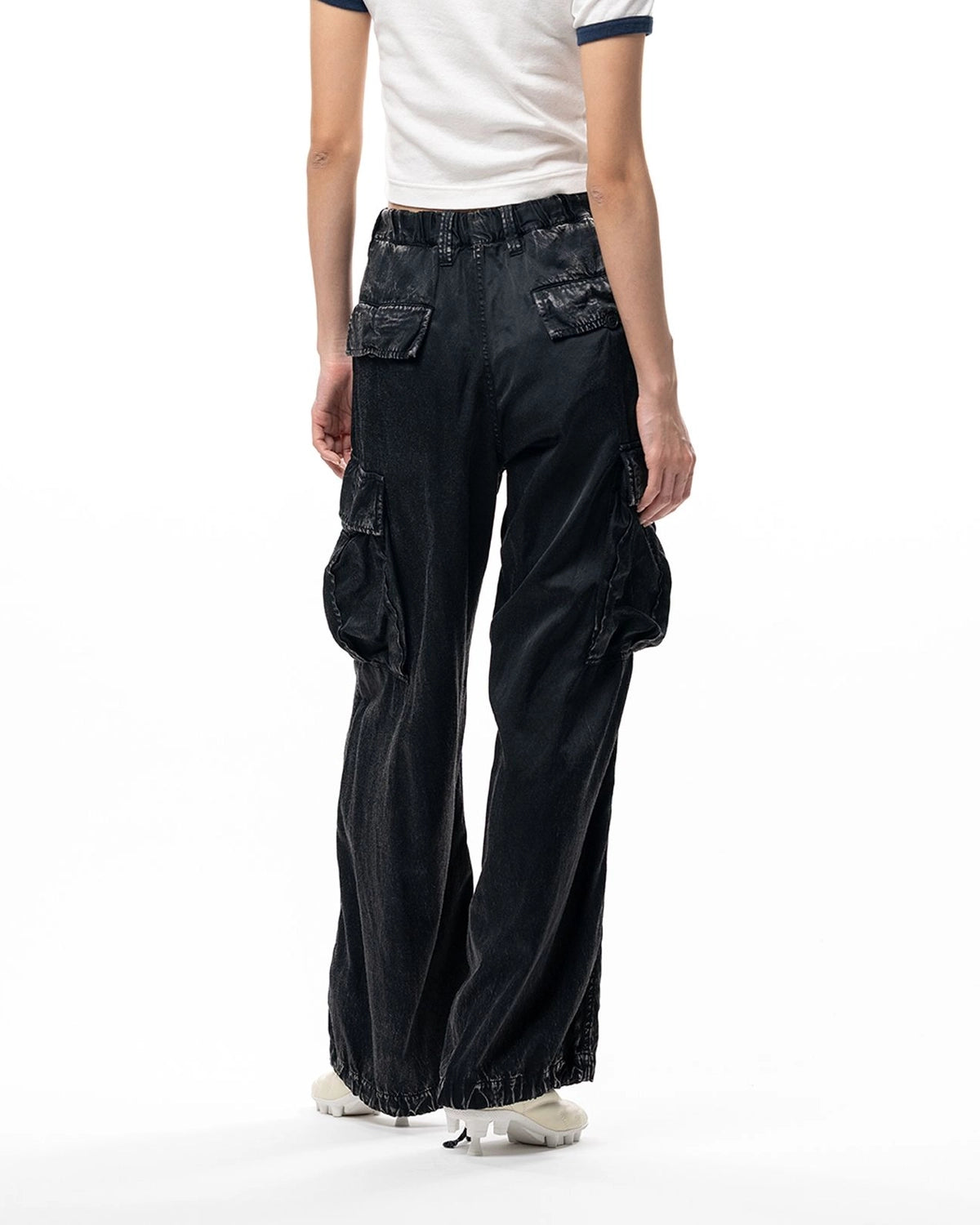 Maison MIHARA YASUHIRO / Satin Cargo Pants-Women's- (K16PT381)