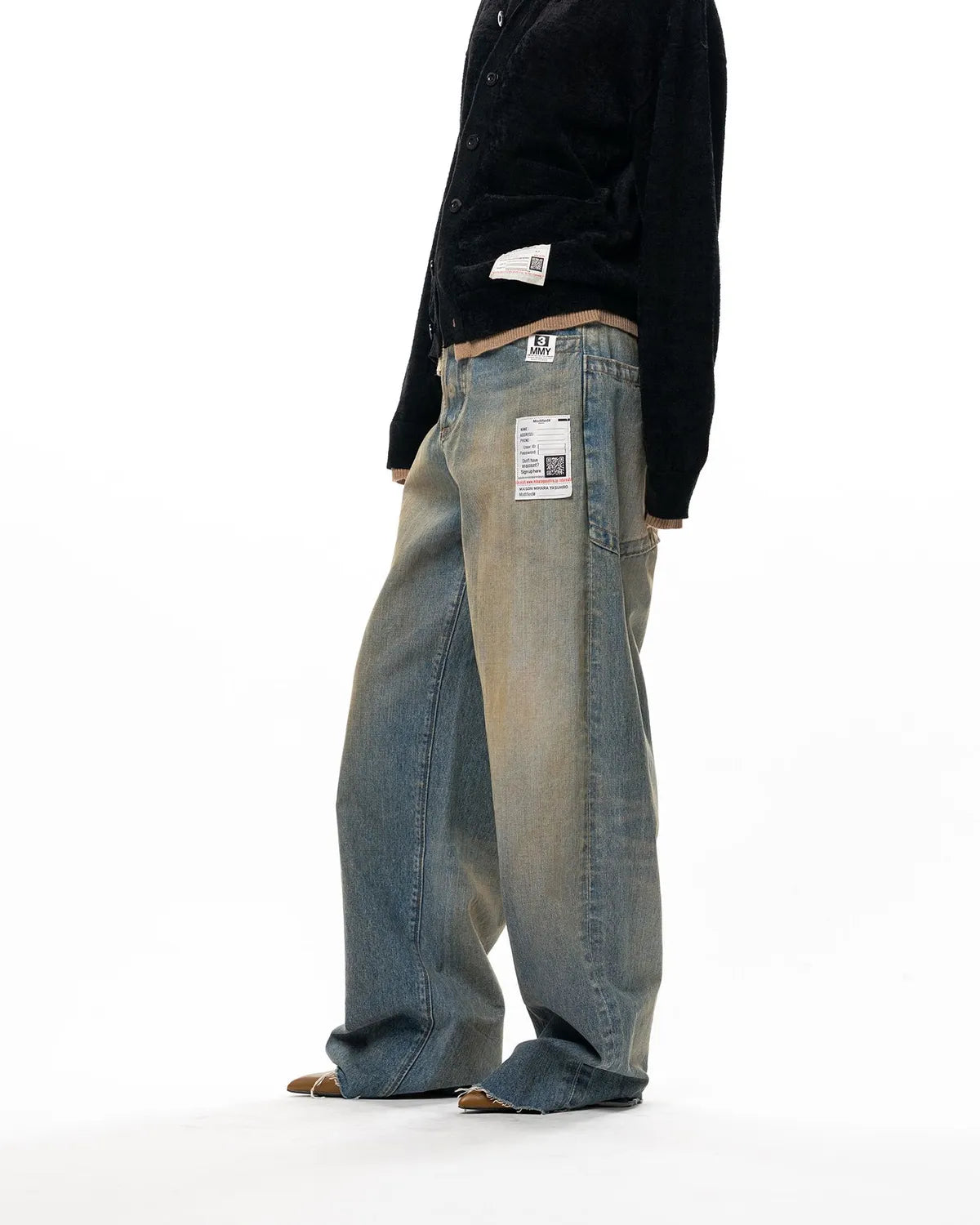 Maison MIHARA YASUHIRO / Amateur Sewn Like Wide Denim Pants -Women's- (K17PT352)