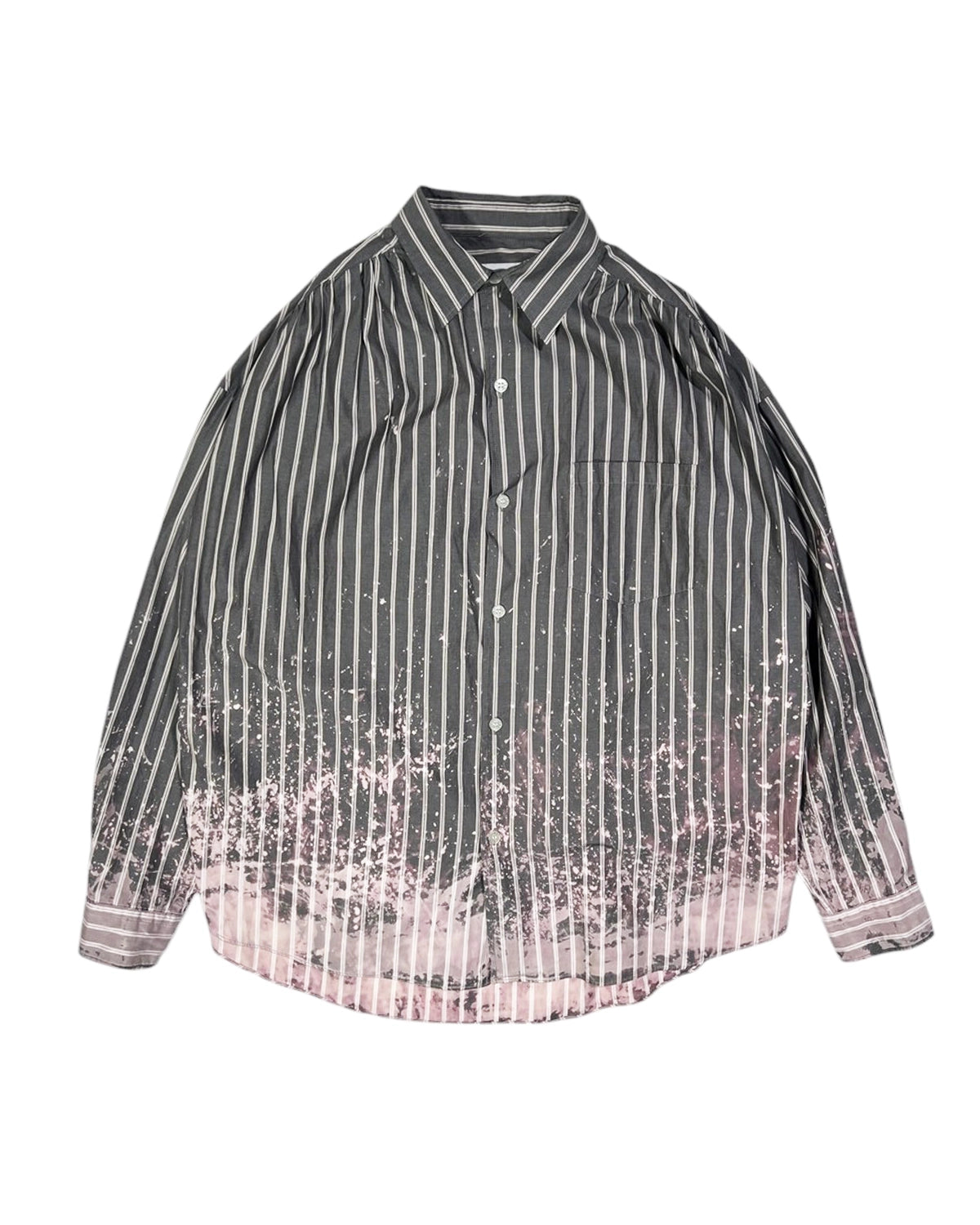 KAMIYA の BleachedStripe L/S SHIRT (G14SH059)