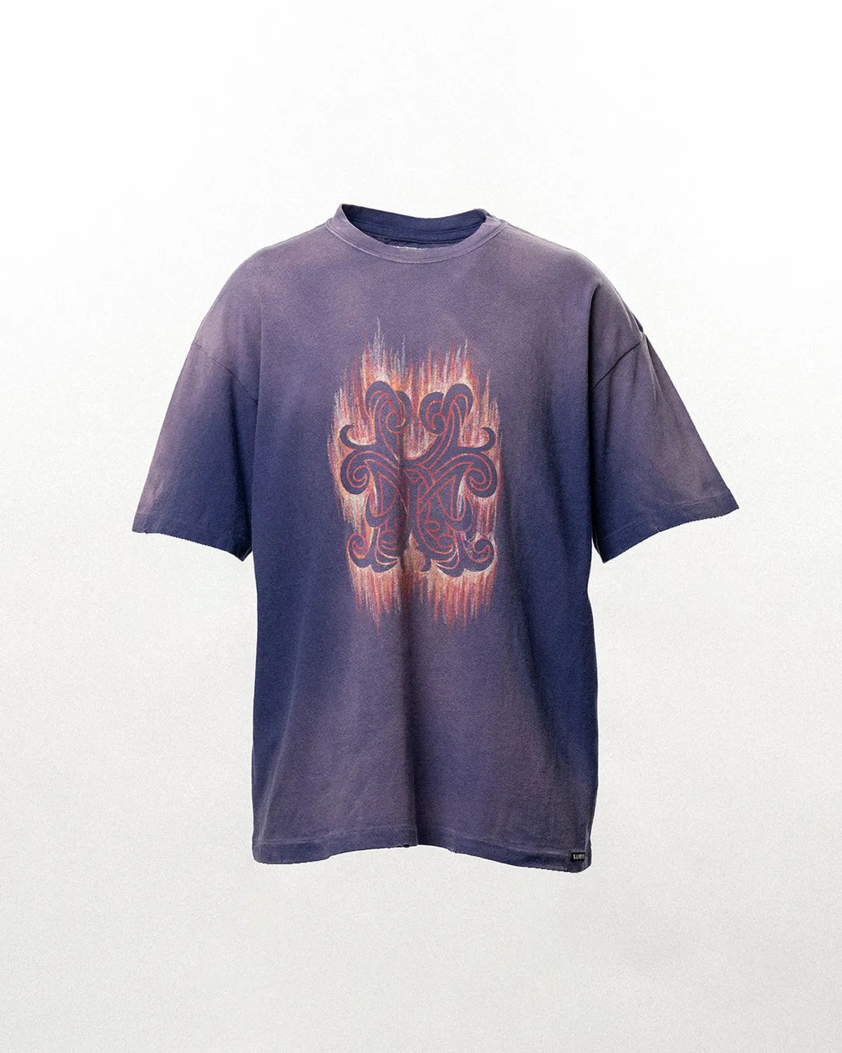 KAMIYA の "CRAYON FLAME" Distressed T-shirt (G16TS085)