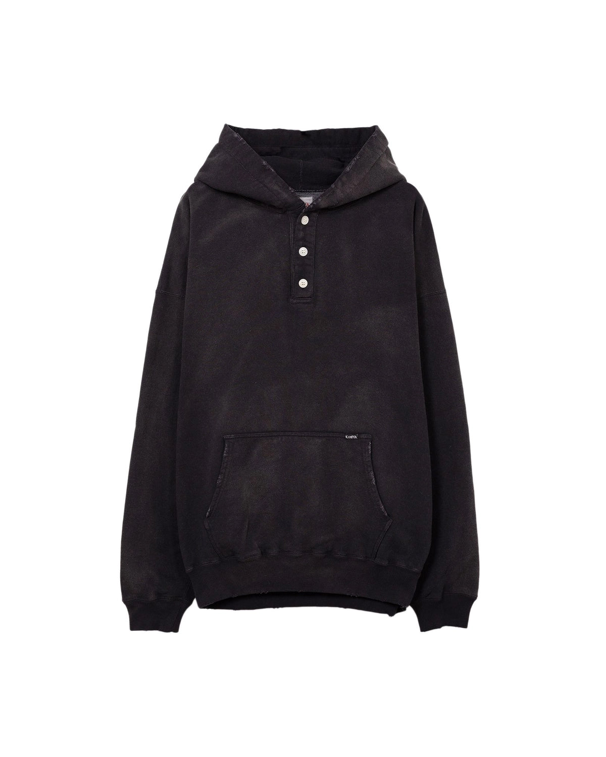 KAMIYA の Distressed Henry Neck Hoodie (G14HD76)
