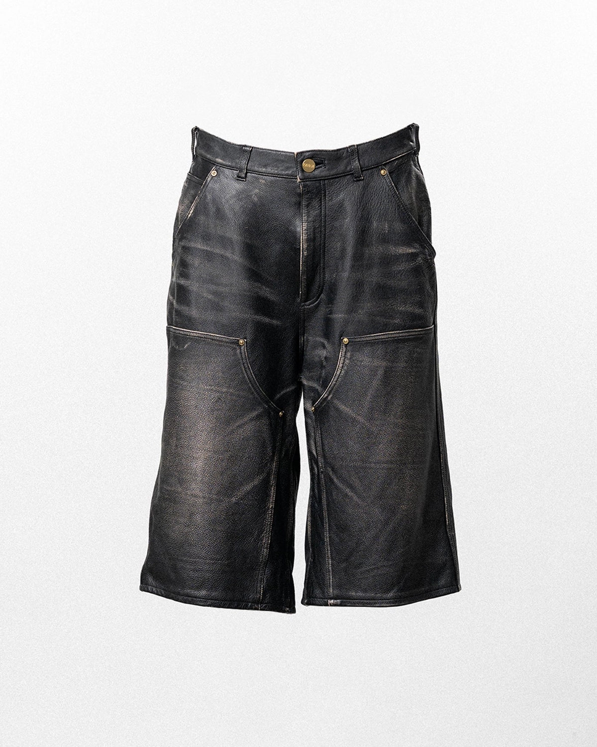 KAMIYA の Dstrsd Lethr Painter Half Pants (G16HP013)