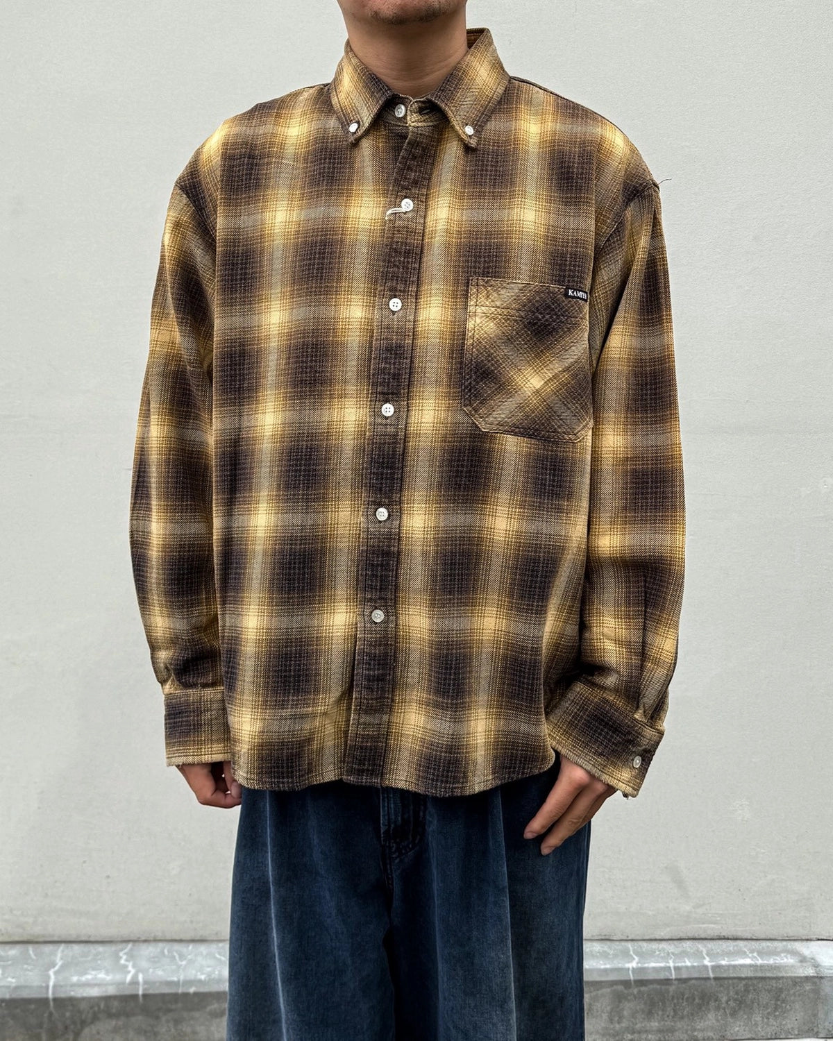 KAMIYA の OG Check Sun Faded B/D Shirt (G17SH040)