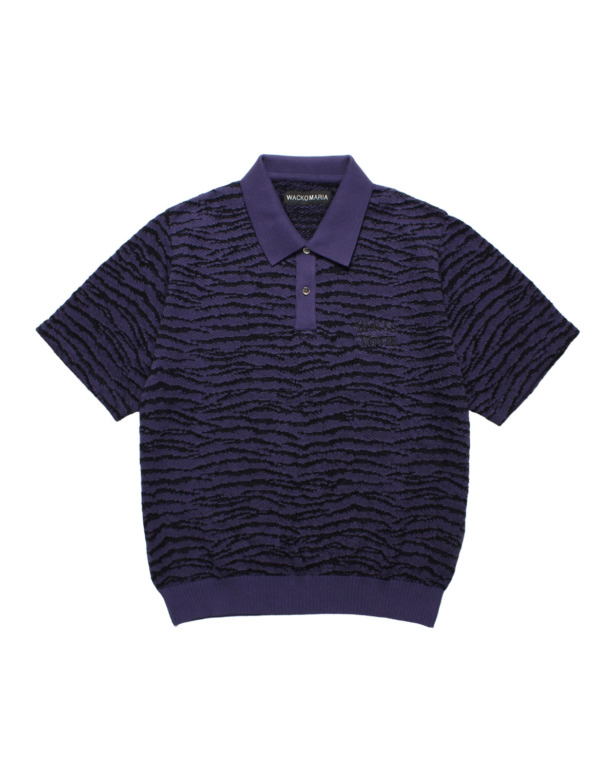 WACKO MARIA / TIGER JACQUARD KNIT POLO SHIRT (26SS-WMK-KN05)