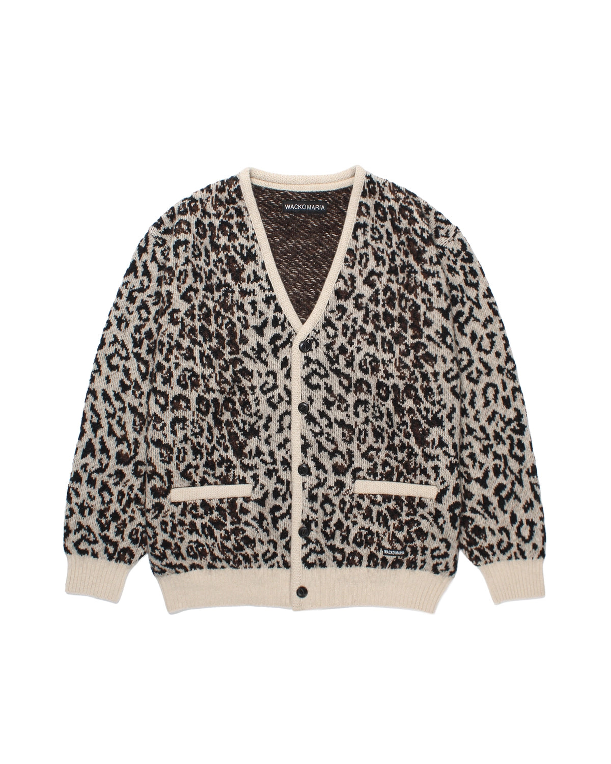 WACKO MARIA / LEOPARD MOHAIR JACQUARD KNIT CARDIGAN (25FW-WMK-KN08)