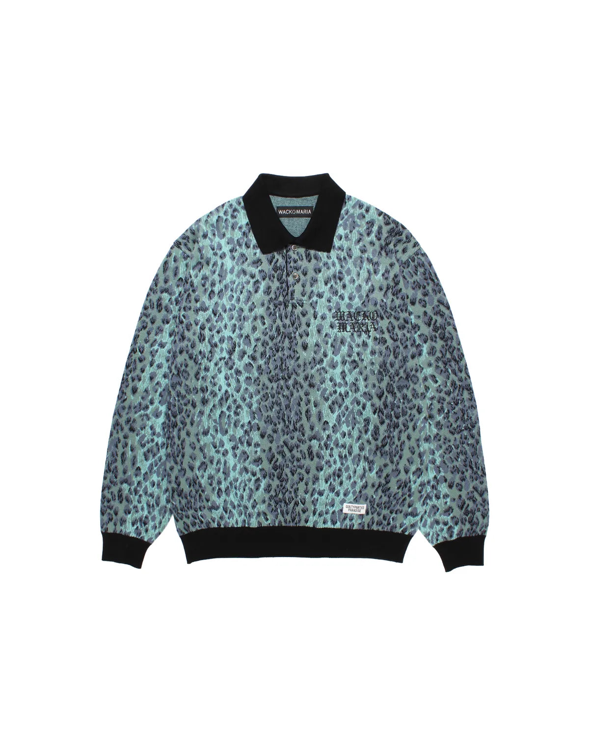 WACKO MARIA / JACQUARD KNIT POLO SHIRT (25FW-WMK-KN11)