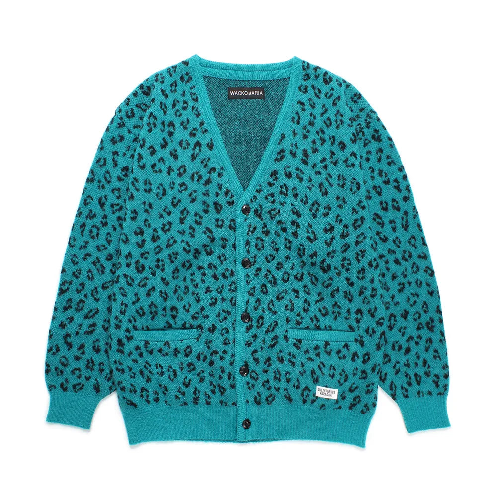 WACKO MARIA / LEOPARD MOHAIR CARDIGAN (24FW-WMK-KN12)