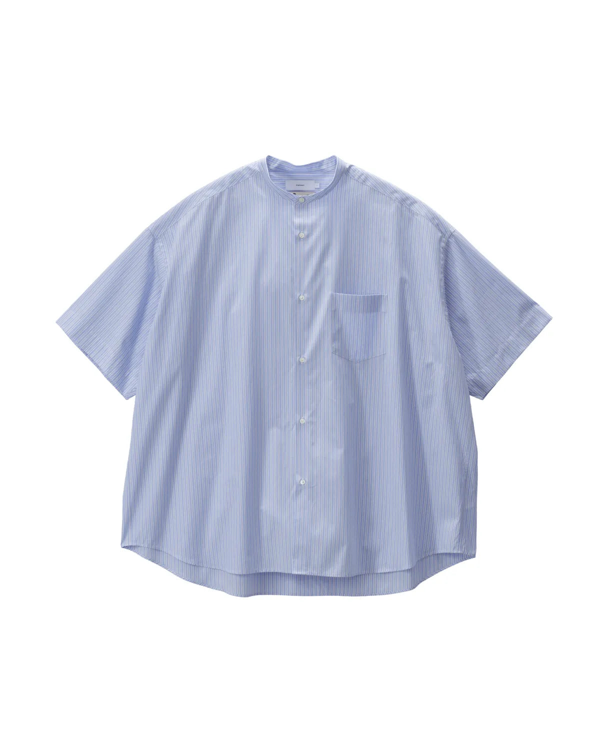 (美品)脳××× LOGOFRAME COLLAR BIG カットソー Graphpaper） Broad L/S Oversized Band Collar Shirt (GM251