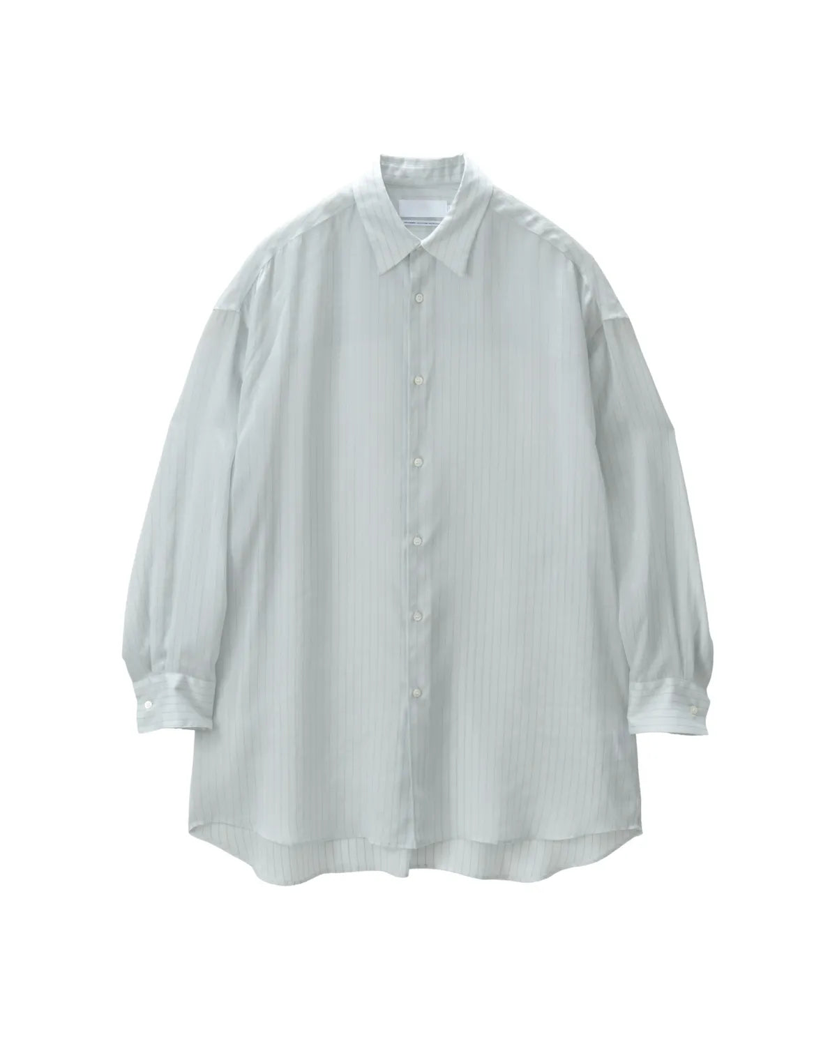 Graphpaper / Cupro Stripe Regulae Collar Long Shirt (GL253-50414)