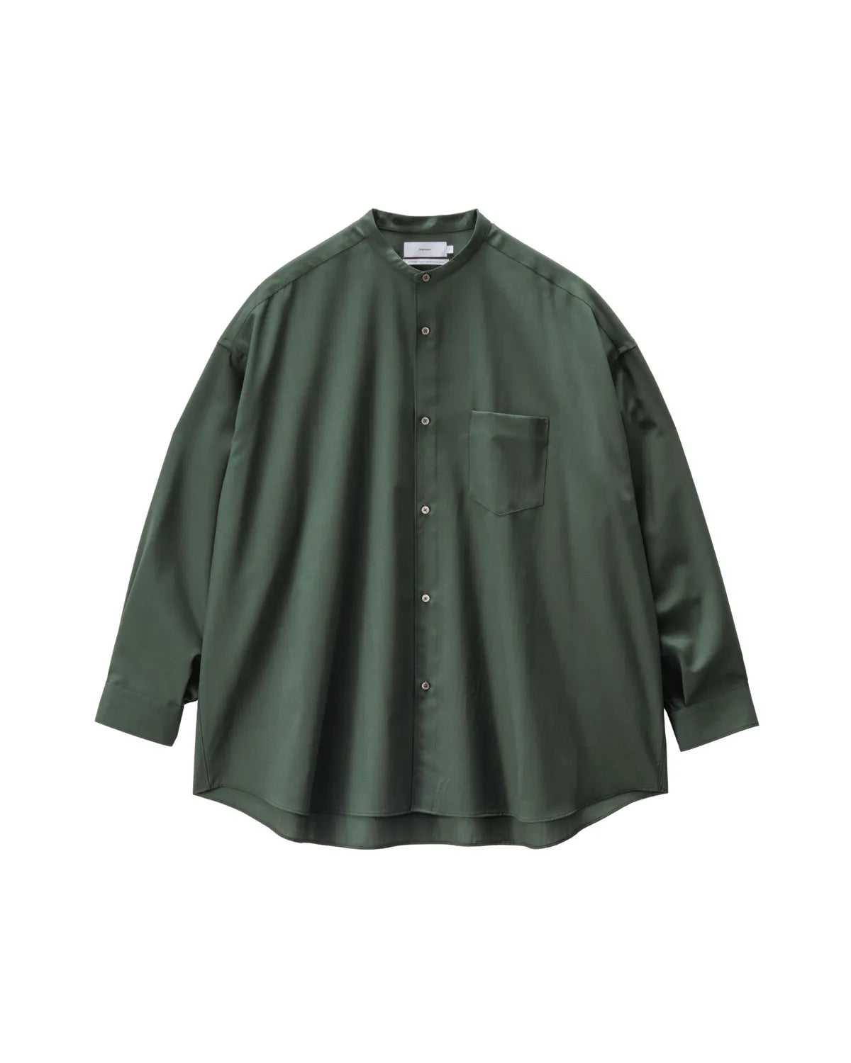 Graphpaper / Techno Wool Tropical Oversized Band Collar Shirt (GM253-50375)