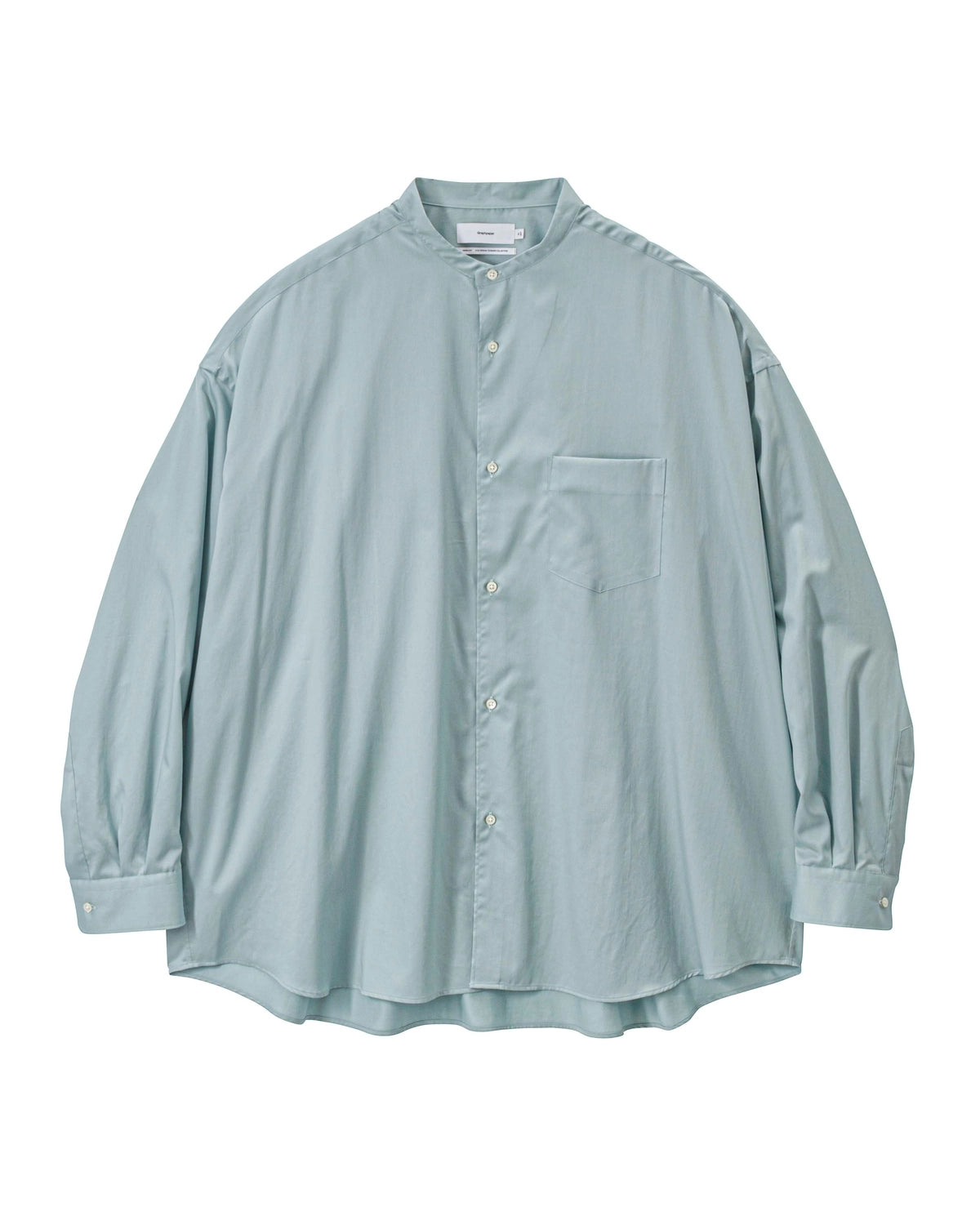 Graphpaper / Silicon Poplin Oversized Band Collar Shirt (GM261-50181)