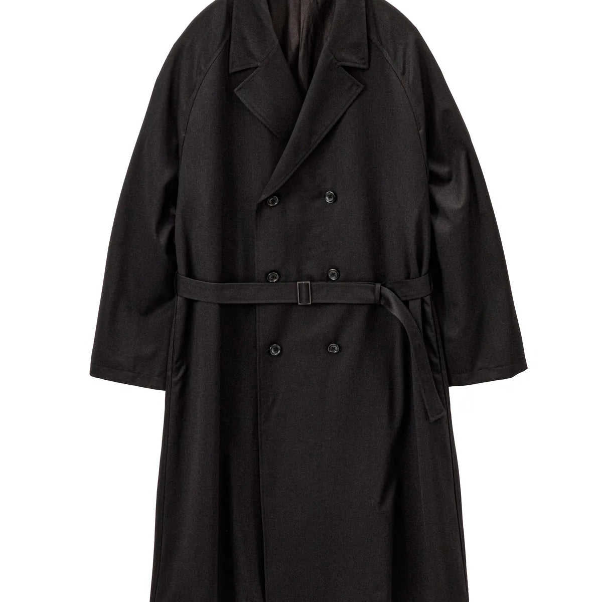 美品 グラフペーパー ショップコート ショールカラー パッカリング ブラック Graphpaper (グラフペーパー) Light Melton Shawl Collar Coat