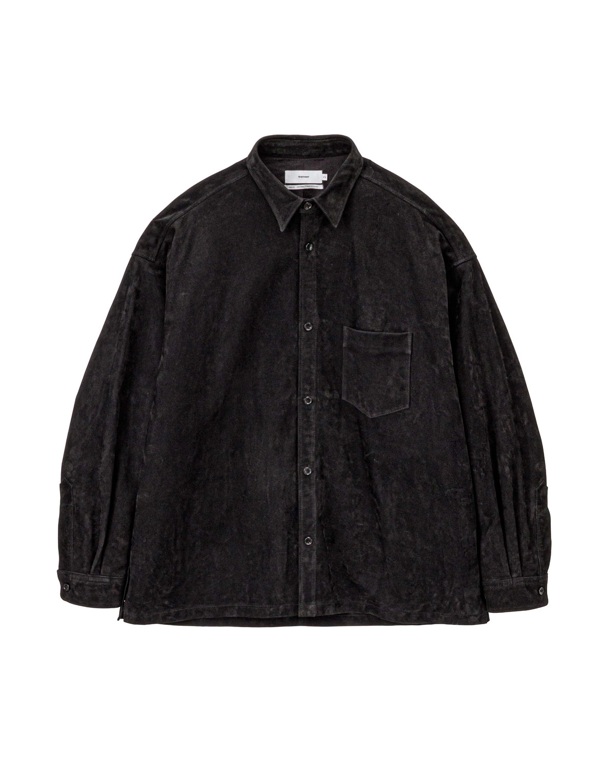 Graphpaper / Cow Nubuck Leather L/S Oversized Regular Collar Shirt (GU261-50406)