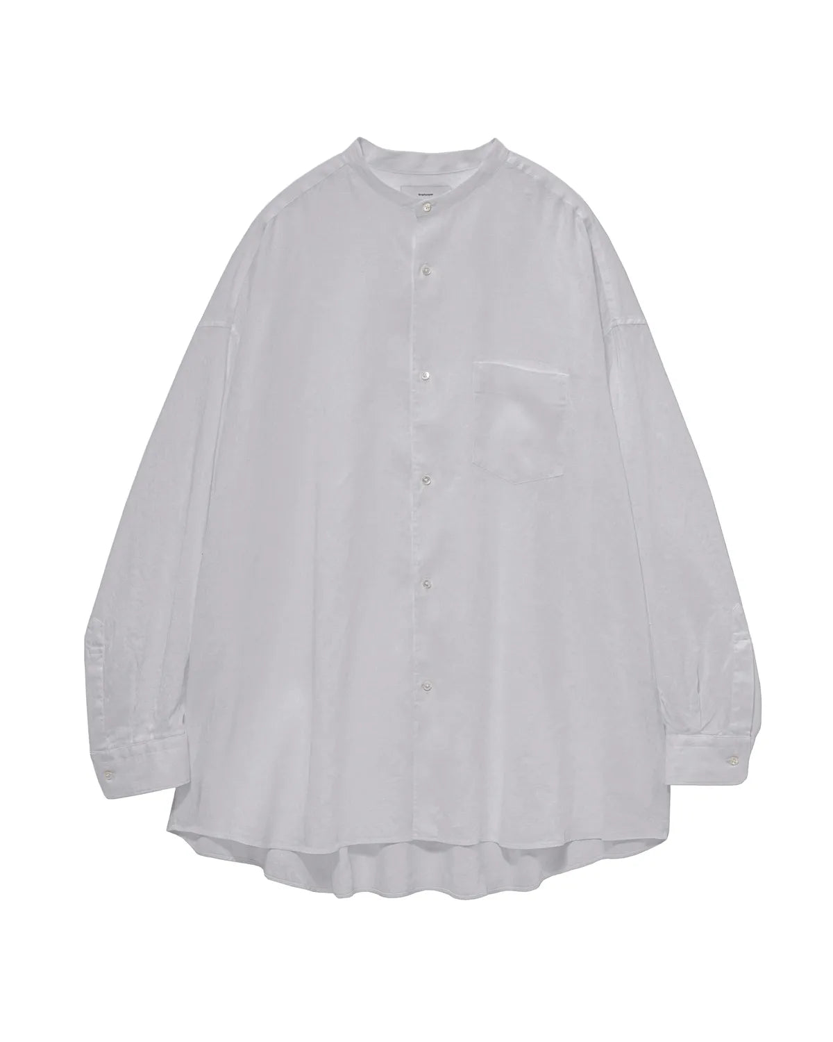 Graphpaper / Linen L/S Oversized Band Collar Shirt (GM262-50040B)