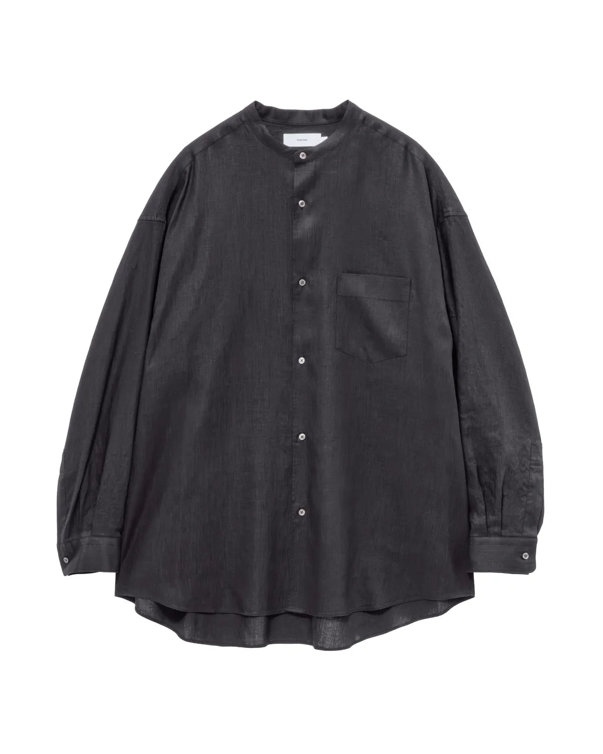 Graphpaper / Linen L/S Oversized Band Collar Shirt (GM262-50040B)