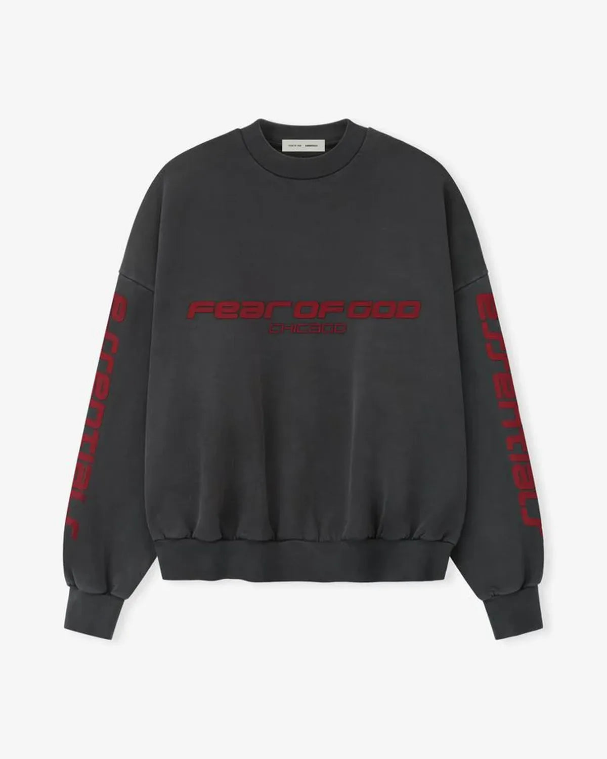 ESSENTIALS / Heavy Fleece Cropped Relaxed Sweatshirt (192HO256891F)