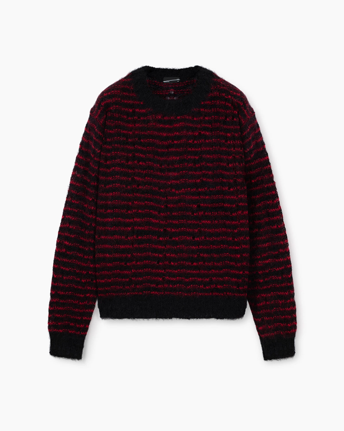 LAD MUSICIAN の PUNK BORDER MOHAIR KNIT PULLOVER (2226-031)