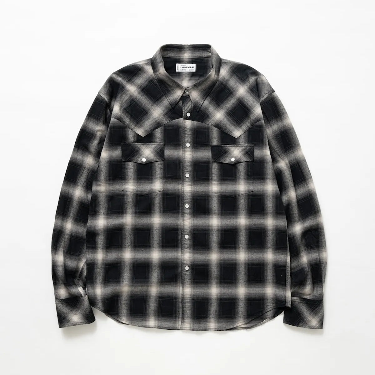 限定 WIND AND SEA Ombre Plaid Nel Shirt 新品 LASTMAN - OMBRE PLAID WESTERN SHIRTS (L/S) / ウエスタン