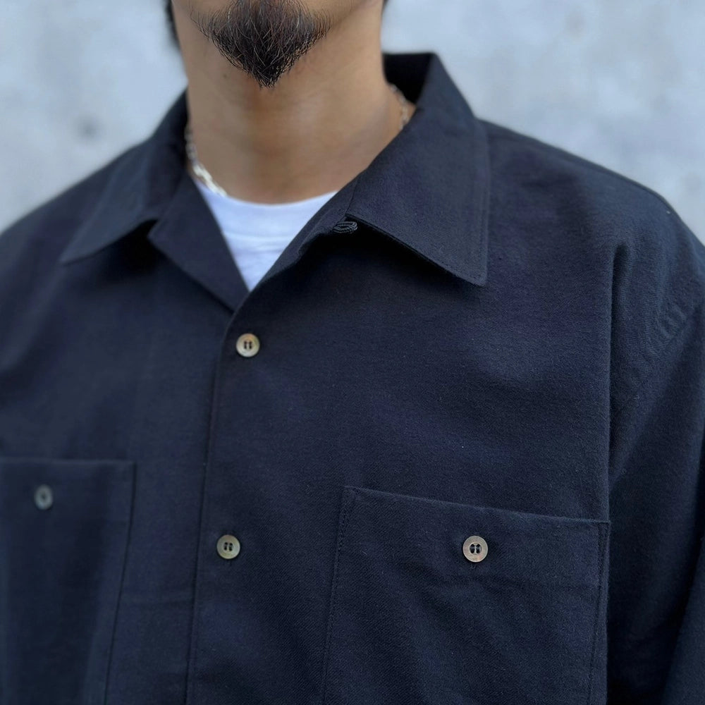 SEQUEL / OPEN COLLAR SHIRT (SQ-24AW-SH-01)