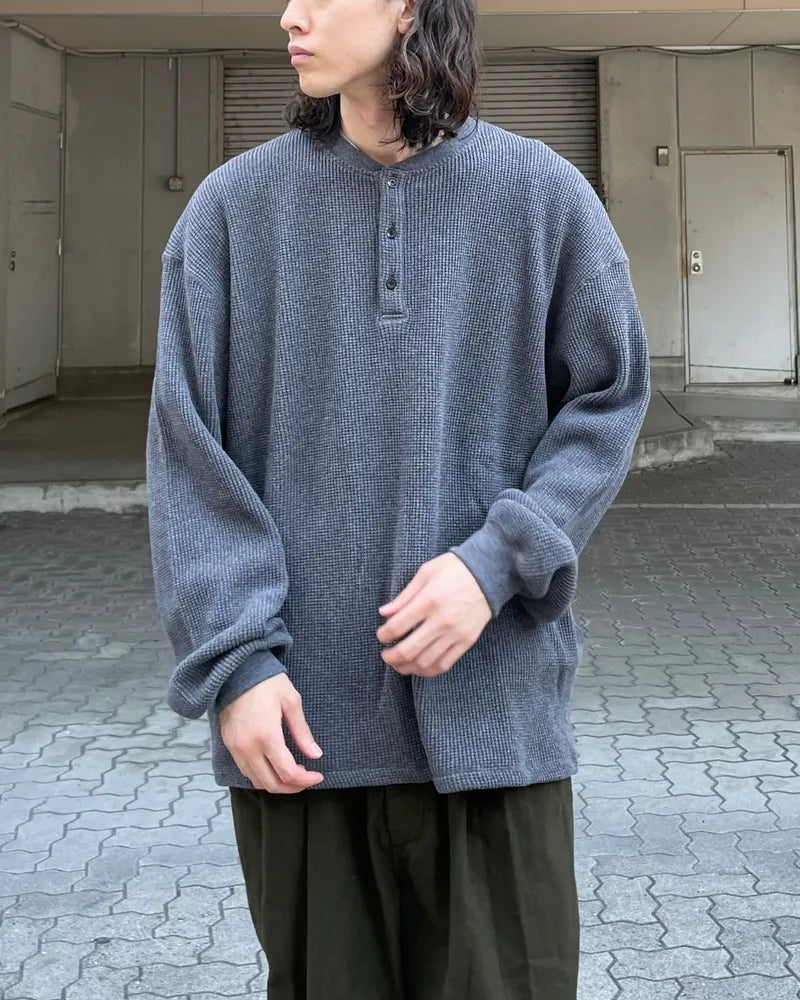 YOKO SAKAMOTO / THERMAL L/S HENLEY NECK (YS24AW-119)