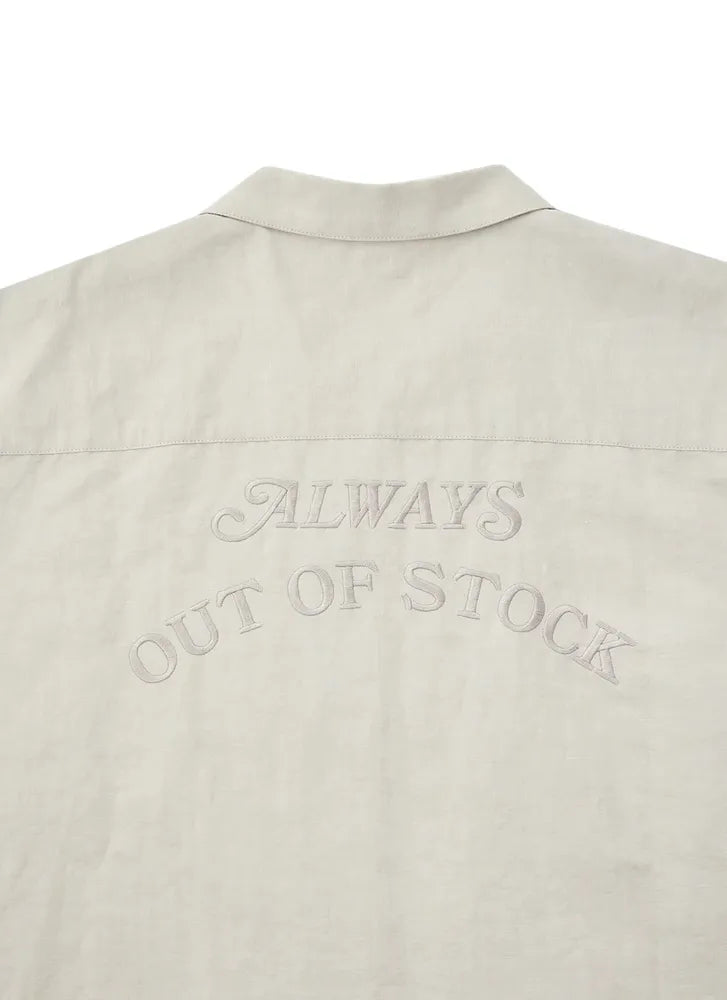 ALWAYS OUT OF STOCK / LINEN S/S RELAX SAFARI SHIRT (HA-024105119)