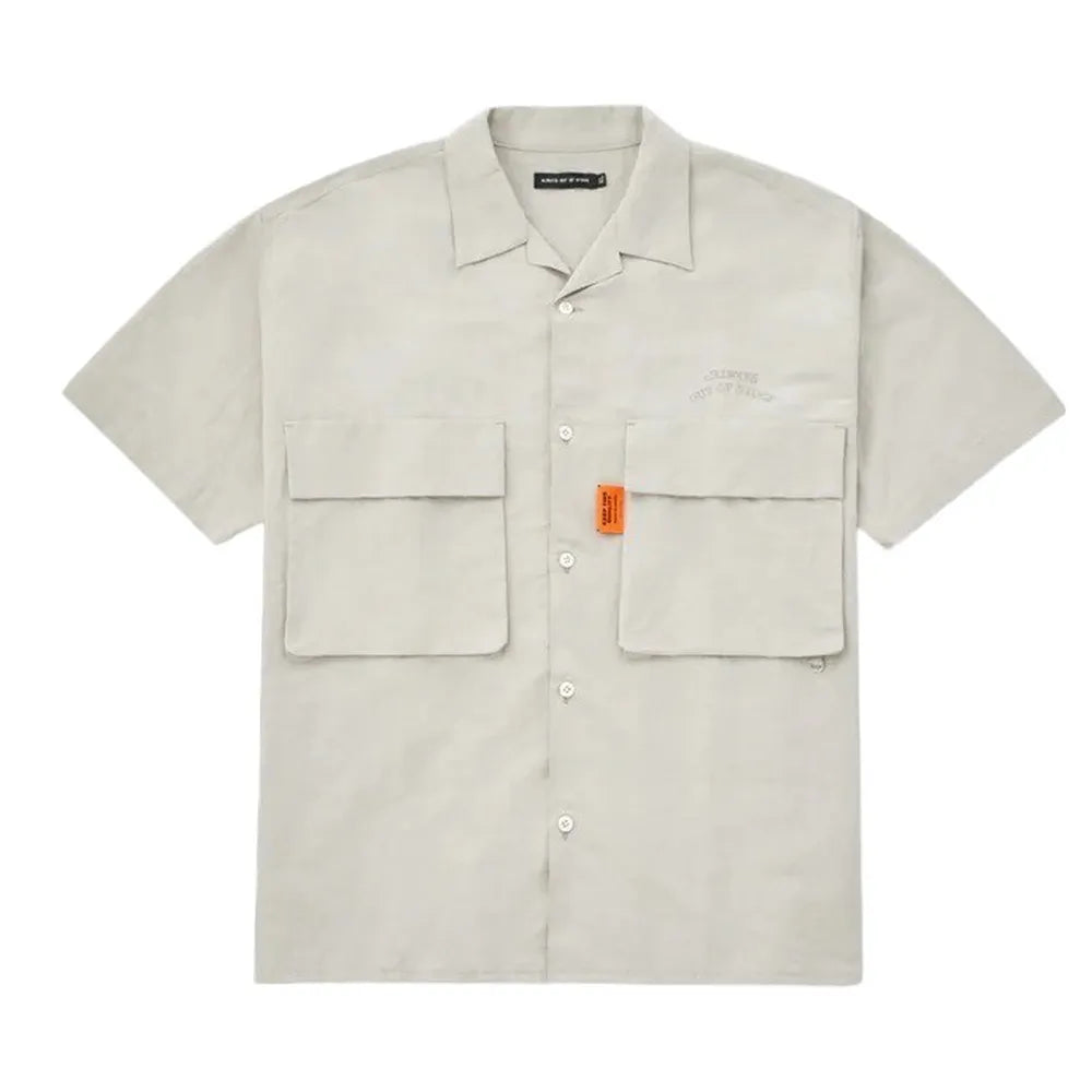 ALWAYS OUT OF STOCK / LINEN S/S RELAX SAFARI SHIRT (HA-024105119)