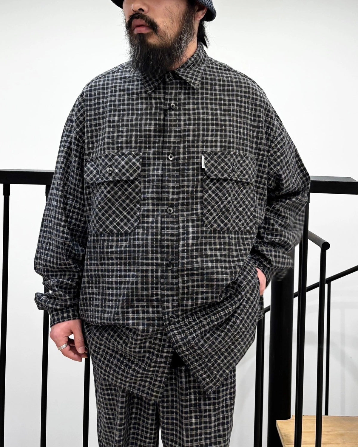 COOTIE PRODUCTIONS® / Amundsen Check Oversized L/S Shirts (CTE-24A410)