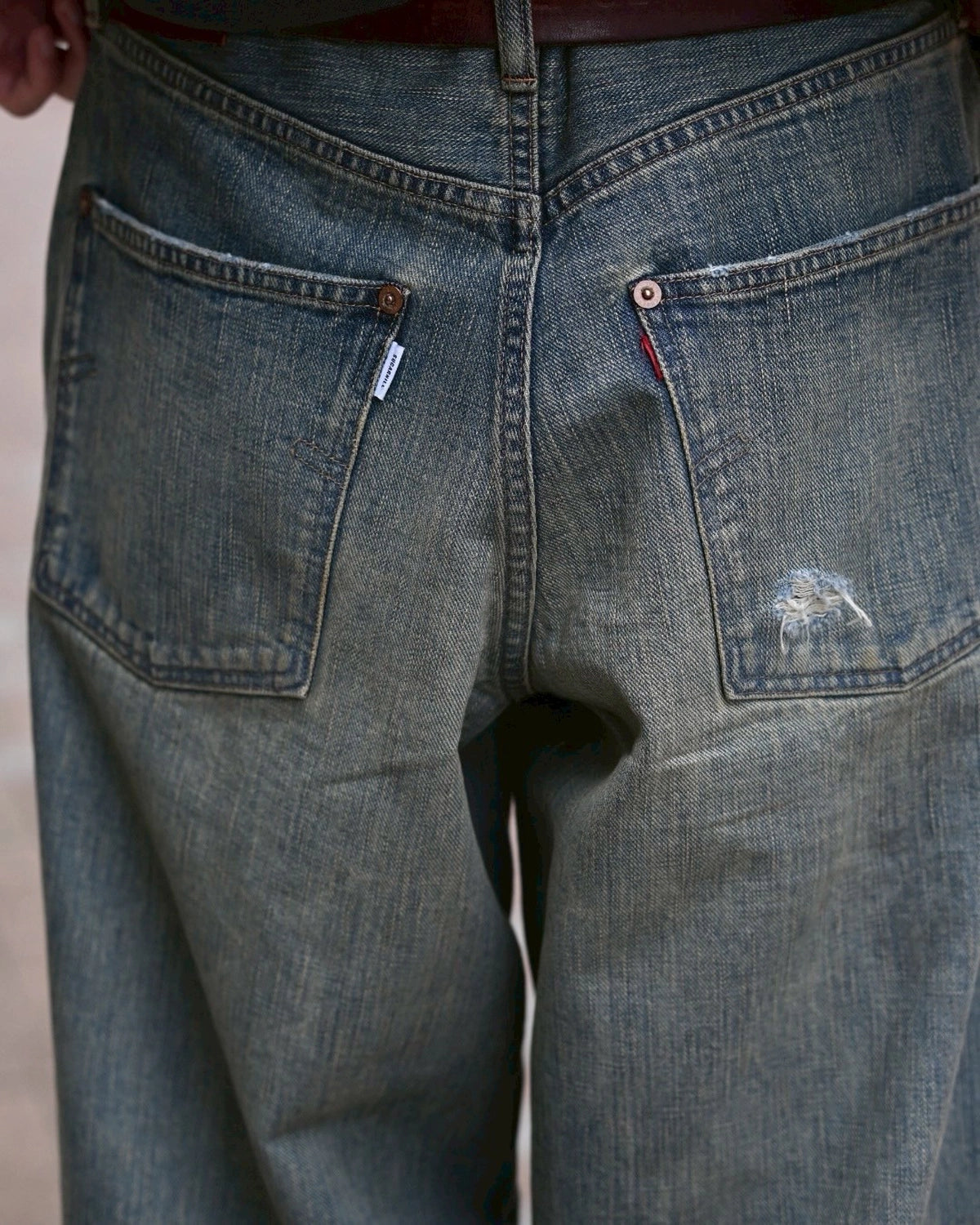 SUGARHILL / DAMAGED MODERN DENIM PANTS WIDE CUT (25880409)