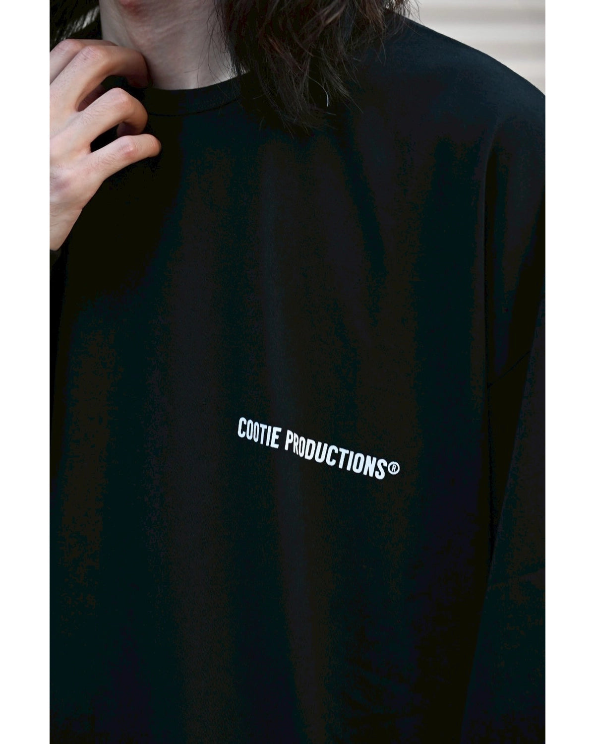 【美品】COOTIE PRODUCTIONS ブラック ロングTシャツ L COOTIE PRODUCTIONS Nylon Light Cloth Football L/S Tee
