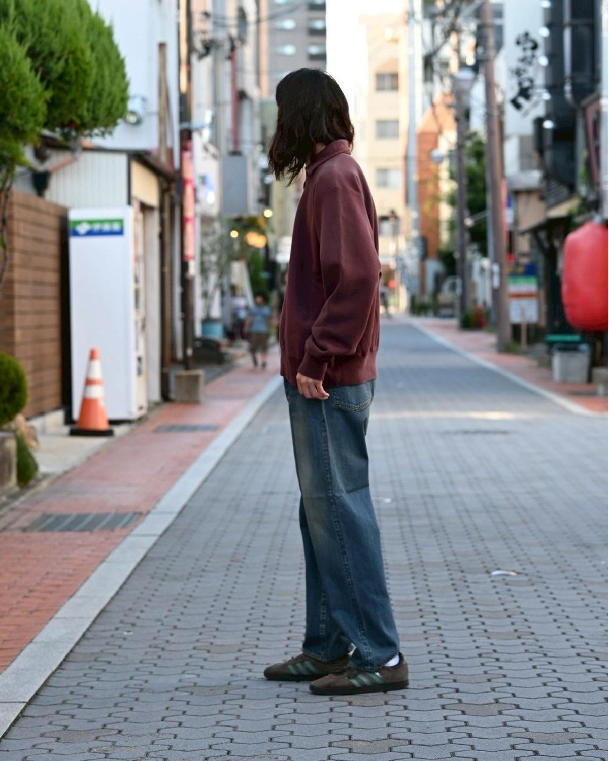 トップス A.PRESSE A.PRESSE - アプレッセ Vintage Half Zip Sweat Shirt (24AAP-05