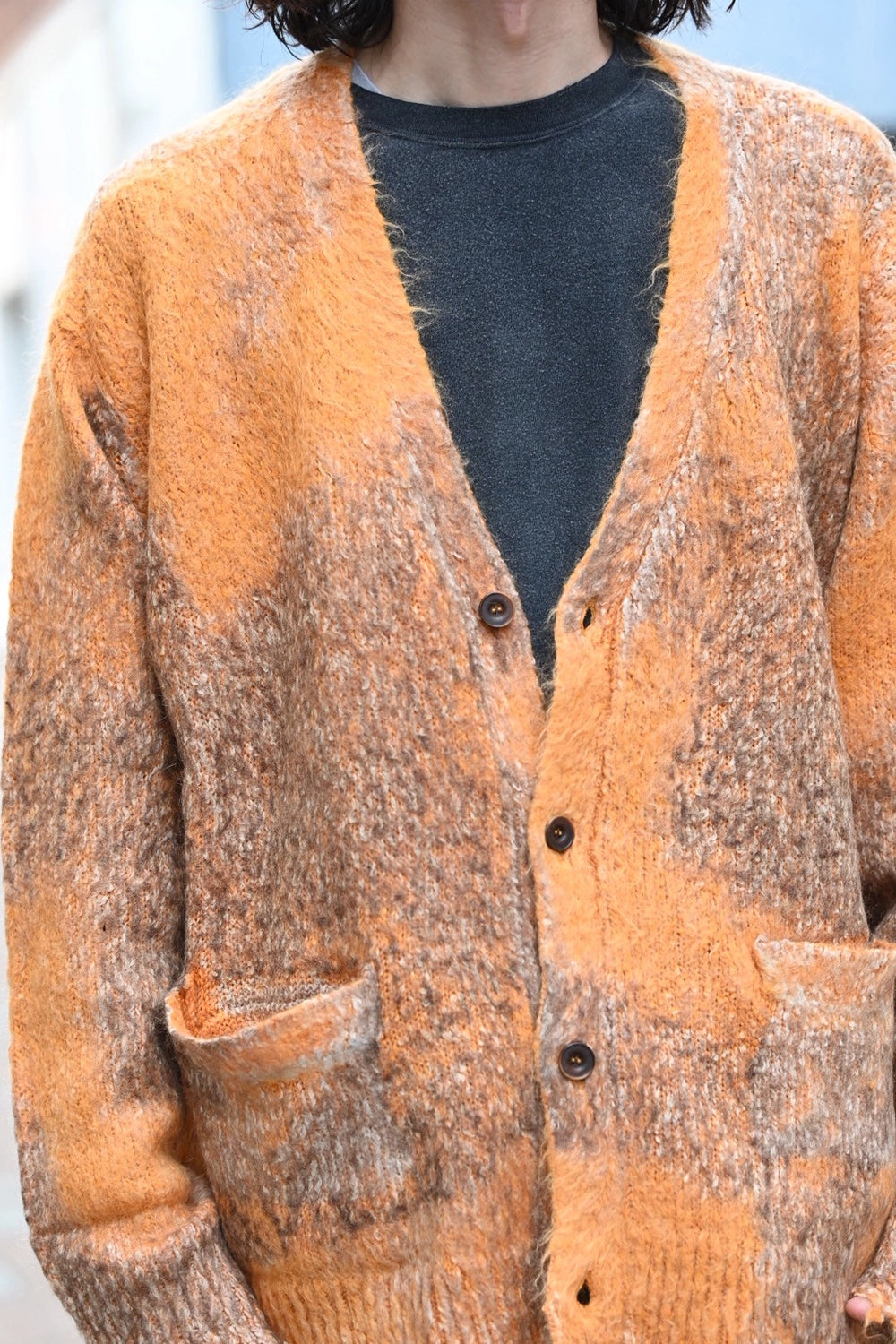 KAMIYA / Distressed Mohair Cardigan (G15CD063)
