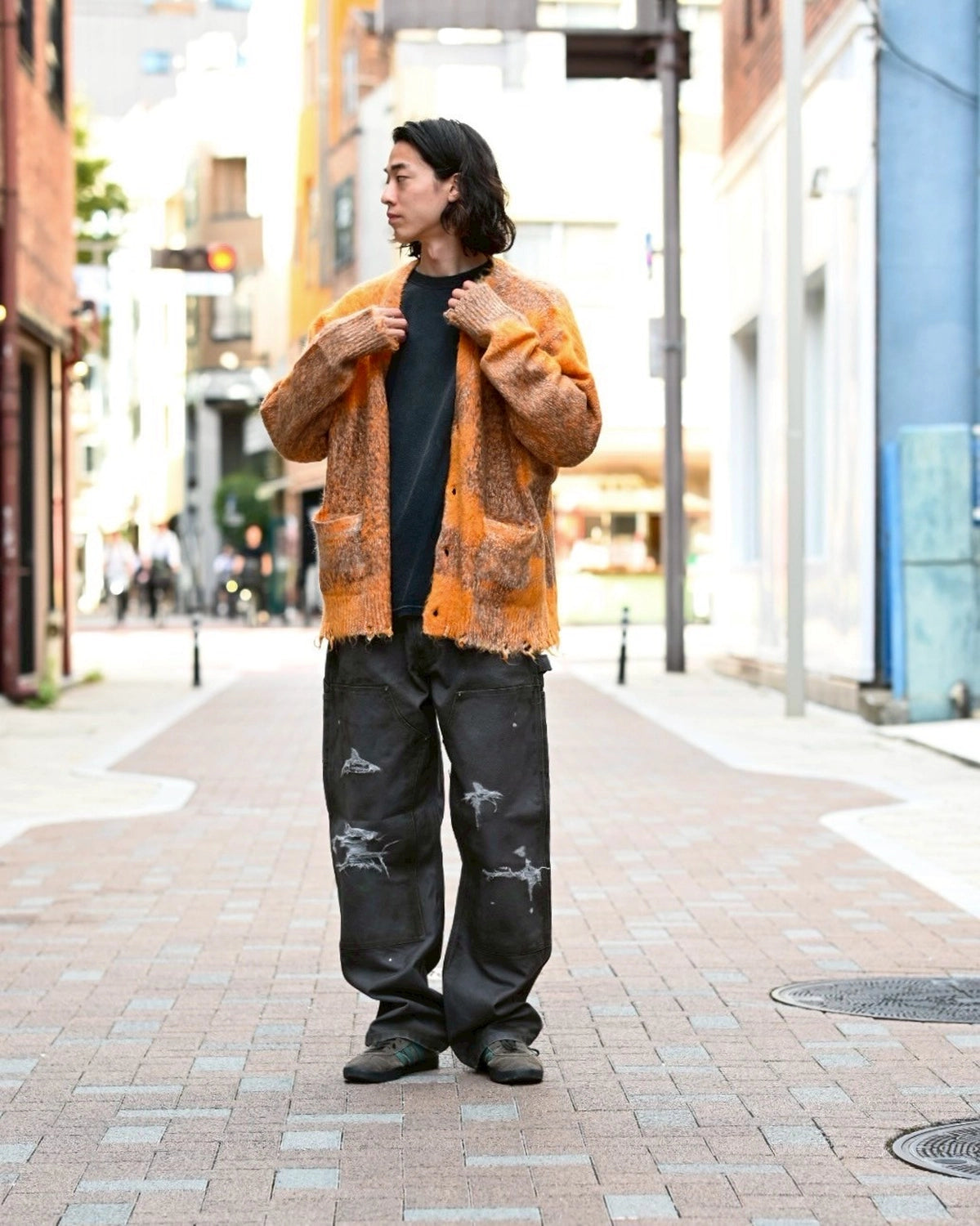 KAMIYA / Distressed Mohair Cardigan (G15CD063)