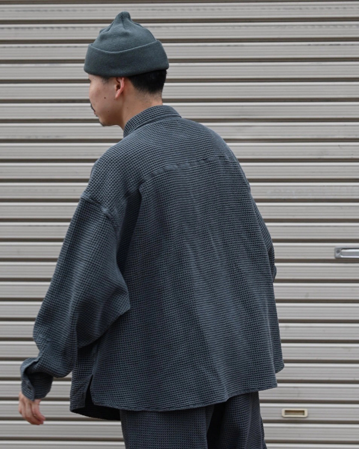 COOTIE PRODUCTIONS® / Pigment Dyed Waffle L/S Shirt (CTE-25A406)