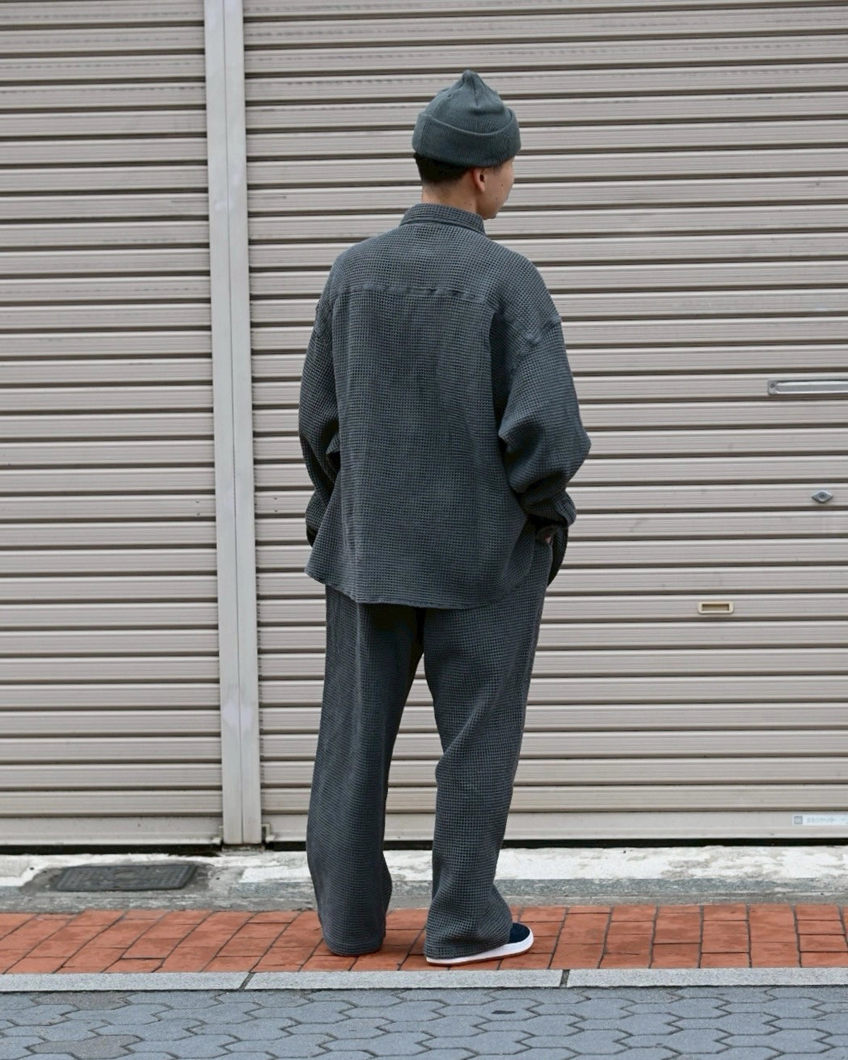 COOTIE PRODUCTIONS® / Pigment Dyed Waffle L/S Shirt (CTE-25A406)