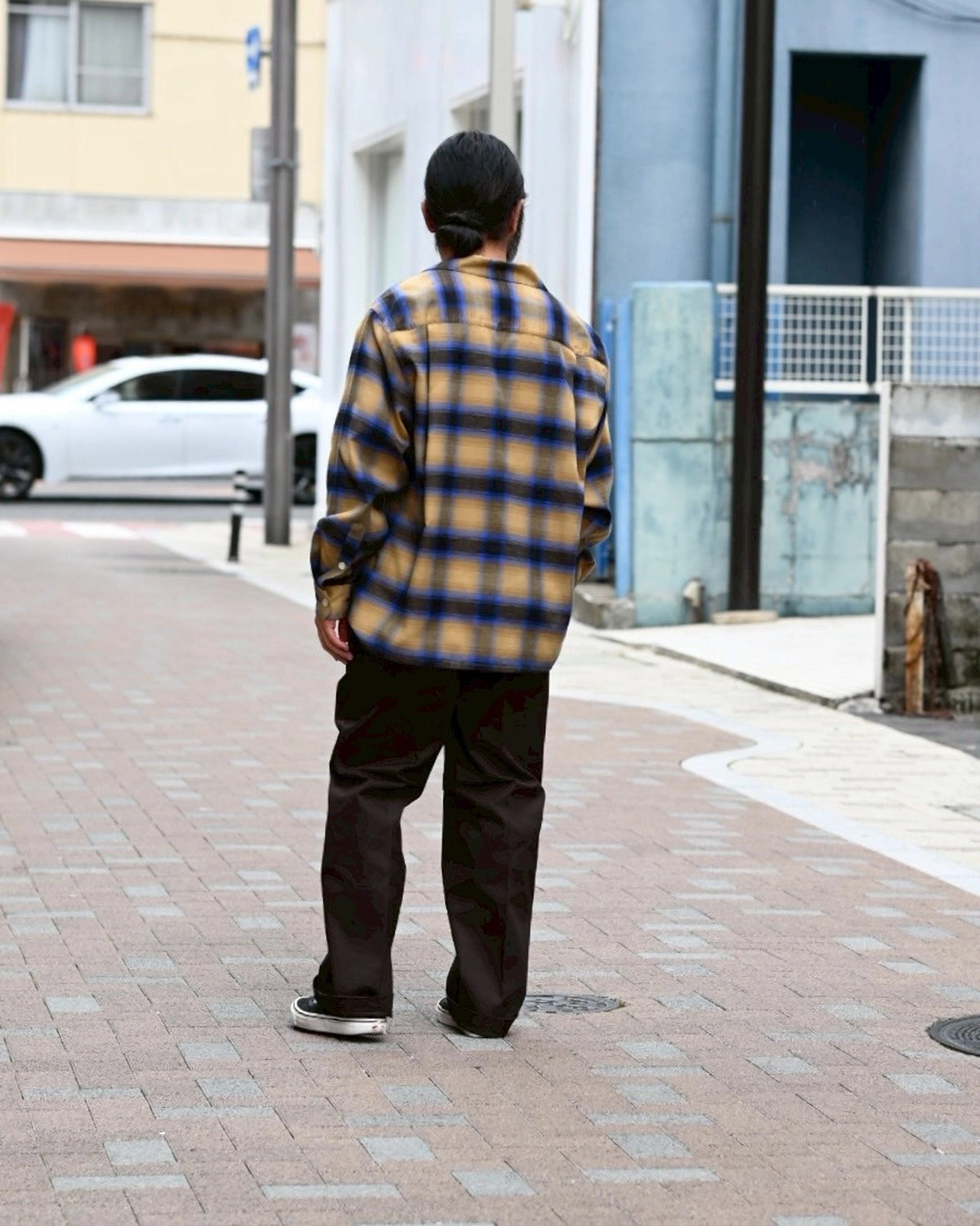 WACKO MARIA / OMBRE CHECK OPEN COLLAR SHIRT (25FW-WMS-OC06)