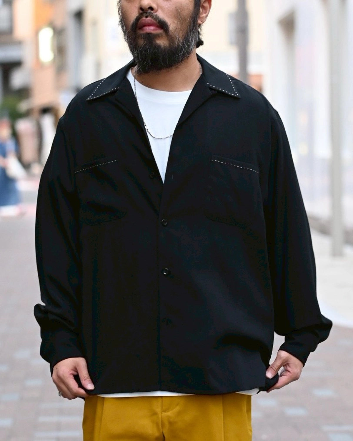 WACKO MARIA  / 50'S OPEN COLLAR SHIRT -TYPE5- (25FW-WMS-OC10)