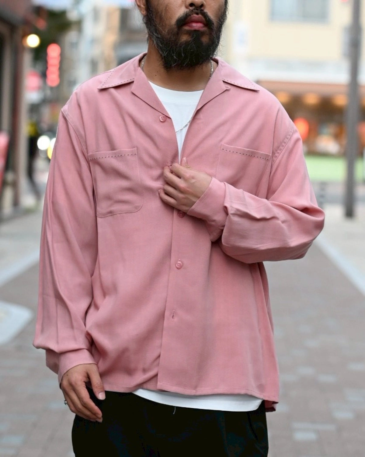 WACKO MARIA  / 50'S OPEN COLLAR SHIRT -TYPE5- (25FW-WMS-OC10)