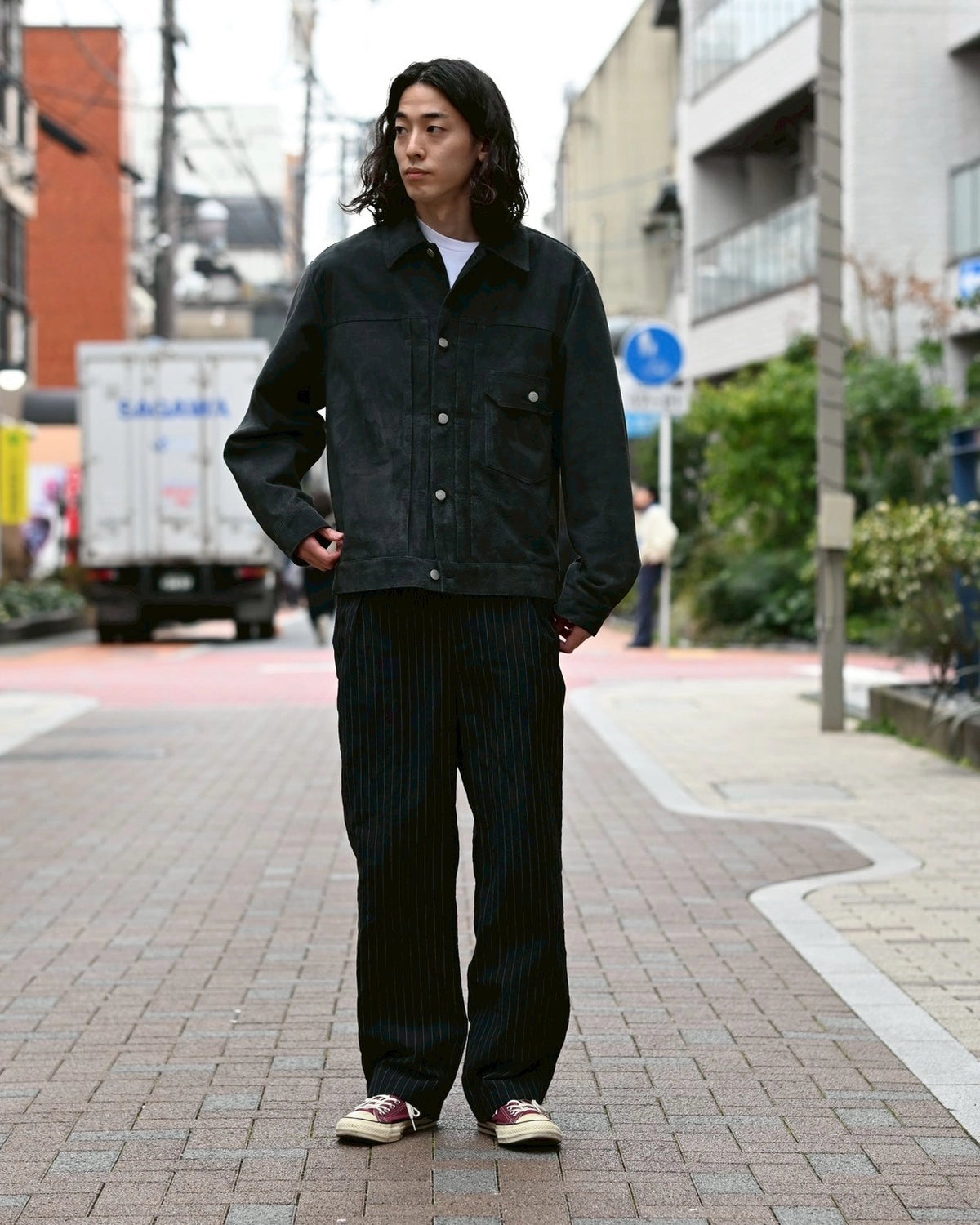 WACKO MARIA (※ J.B. Voice EXCLUSIVE ) / SUEDE LEATHER TRUCKER JACKET (WMGP-JBV-BL01)