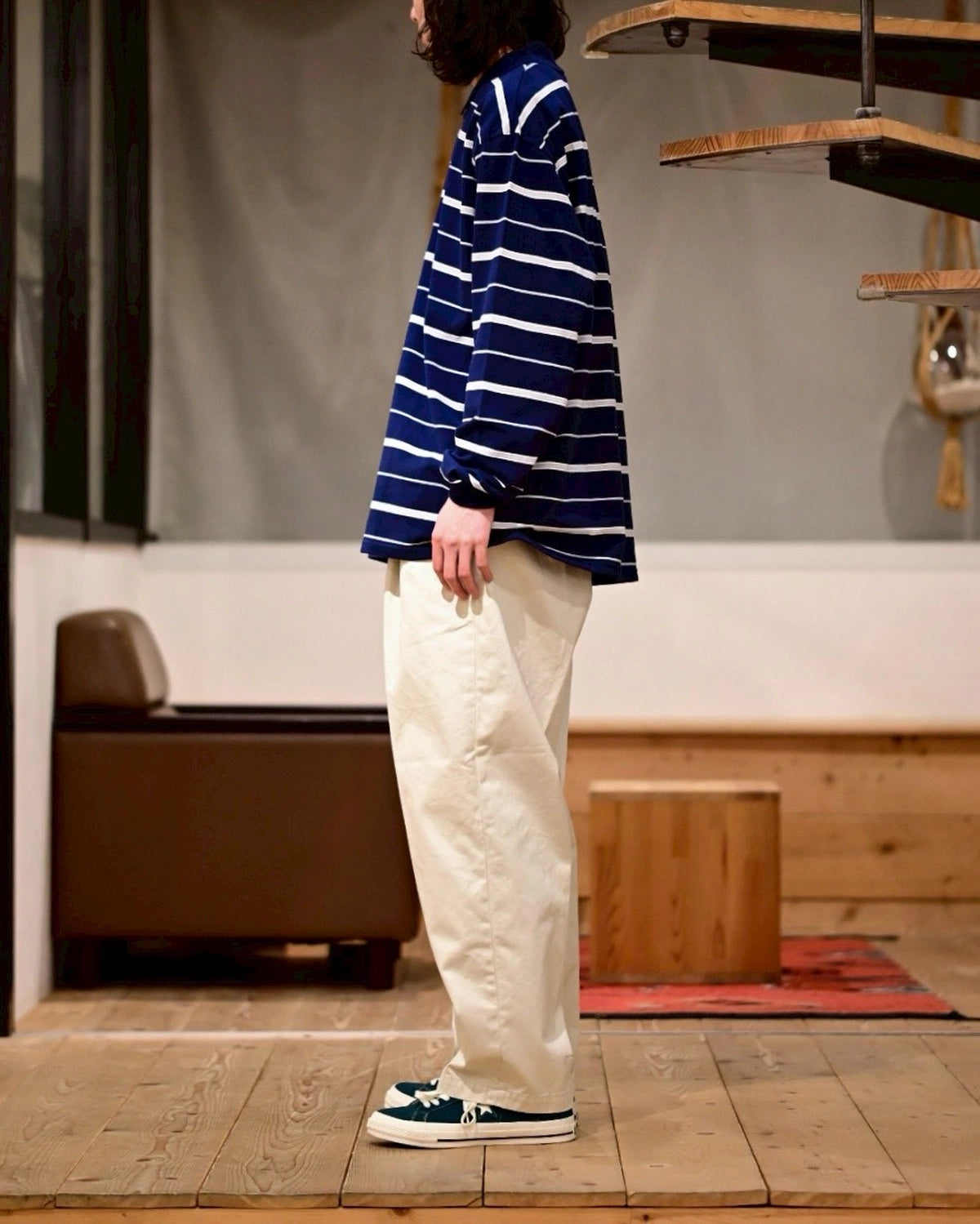 COOTIE PRODUCTIONS® / Moss Stitch Border L/S Polo (CTE-26S327)