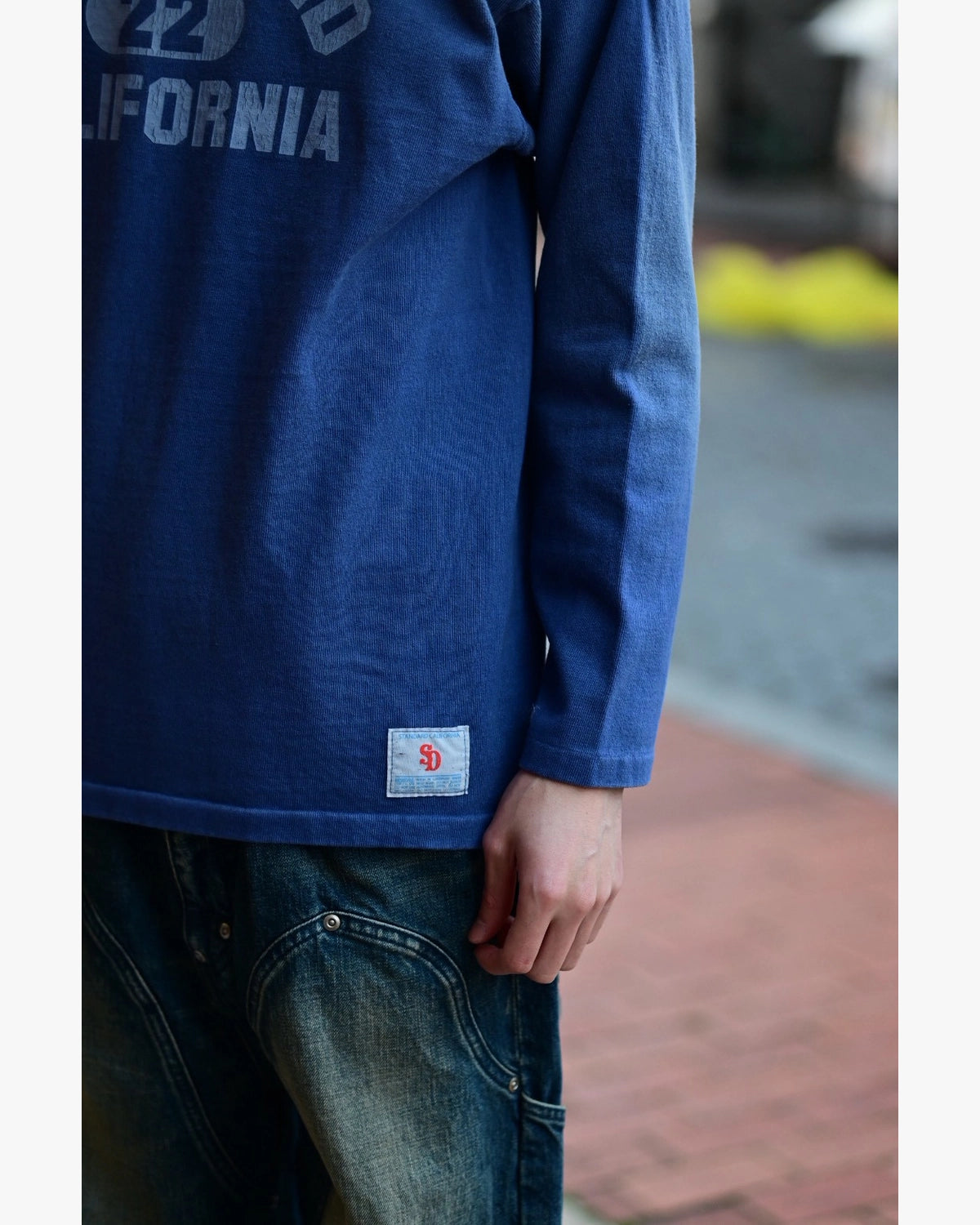 STANDARD CALIFORNIA / SD Heavyweight Football Logo Long Sleeve T Vintage Wash (TSFAA200)