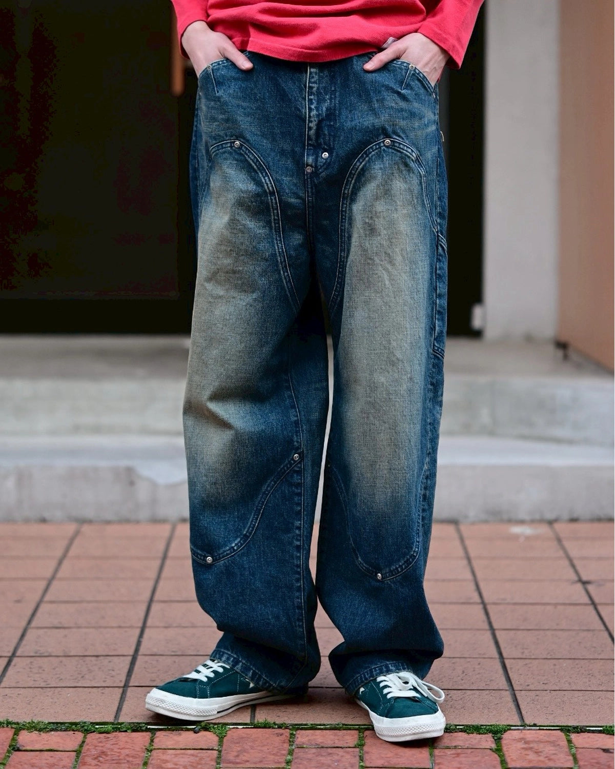 FAF/Fake As Flowers / NEWCOMMUNE Baggy Denim Pants (004121402)