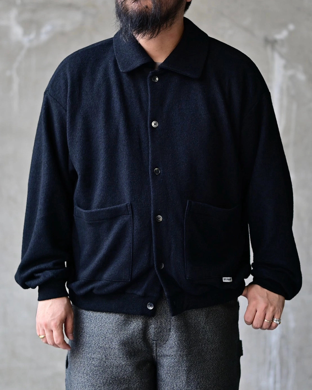 COOTIE PRODUCTIONS / W/N Boucle Polo Cardigan (CTE-26A307)