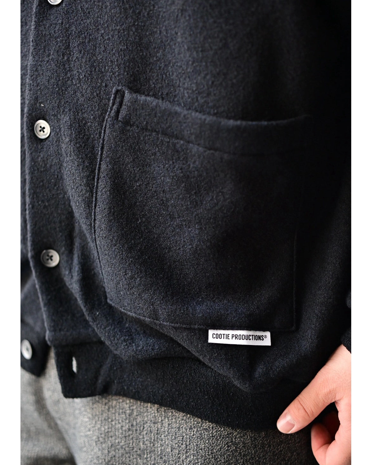 COOTIE PRODUCTIONS / W/N Boucle Polo Cardigan (CTE-26A307)