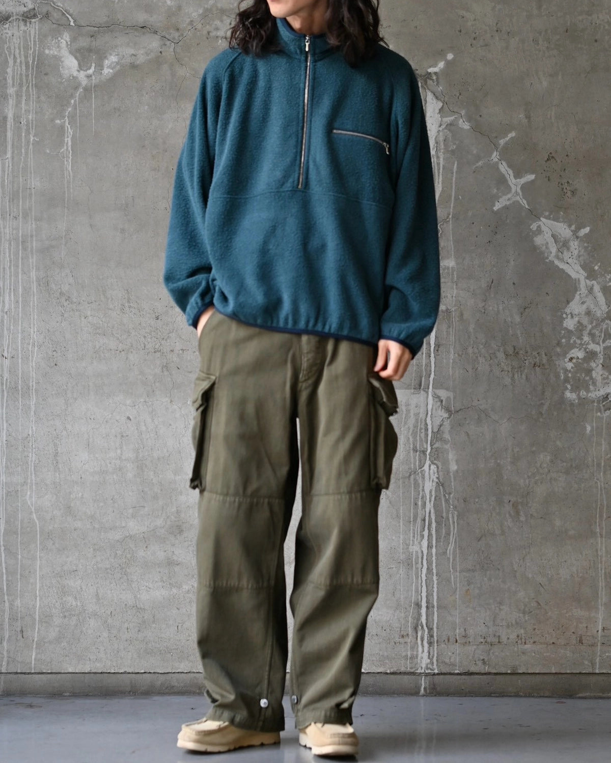 A.PRESSE / Vintage Silk Fleece Harf ZIP Jacket (26AAP-01-29)