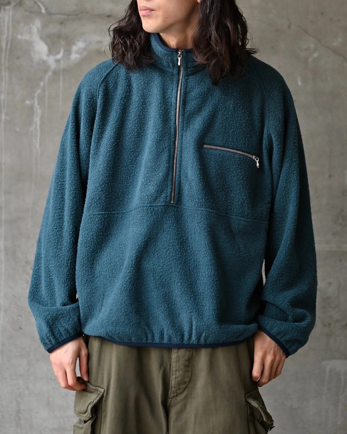 A.PRESSE / Vintage Silk Fleece Harf ZIP Jacket (26AAP-01-29)