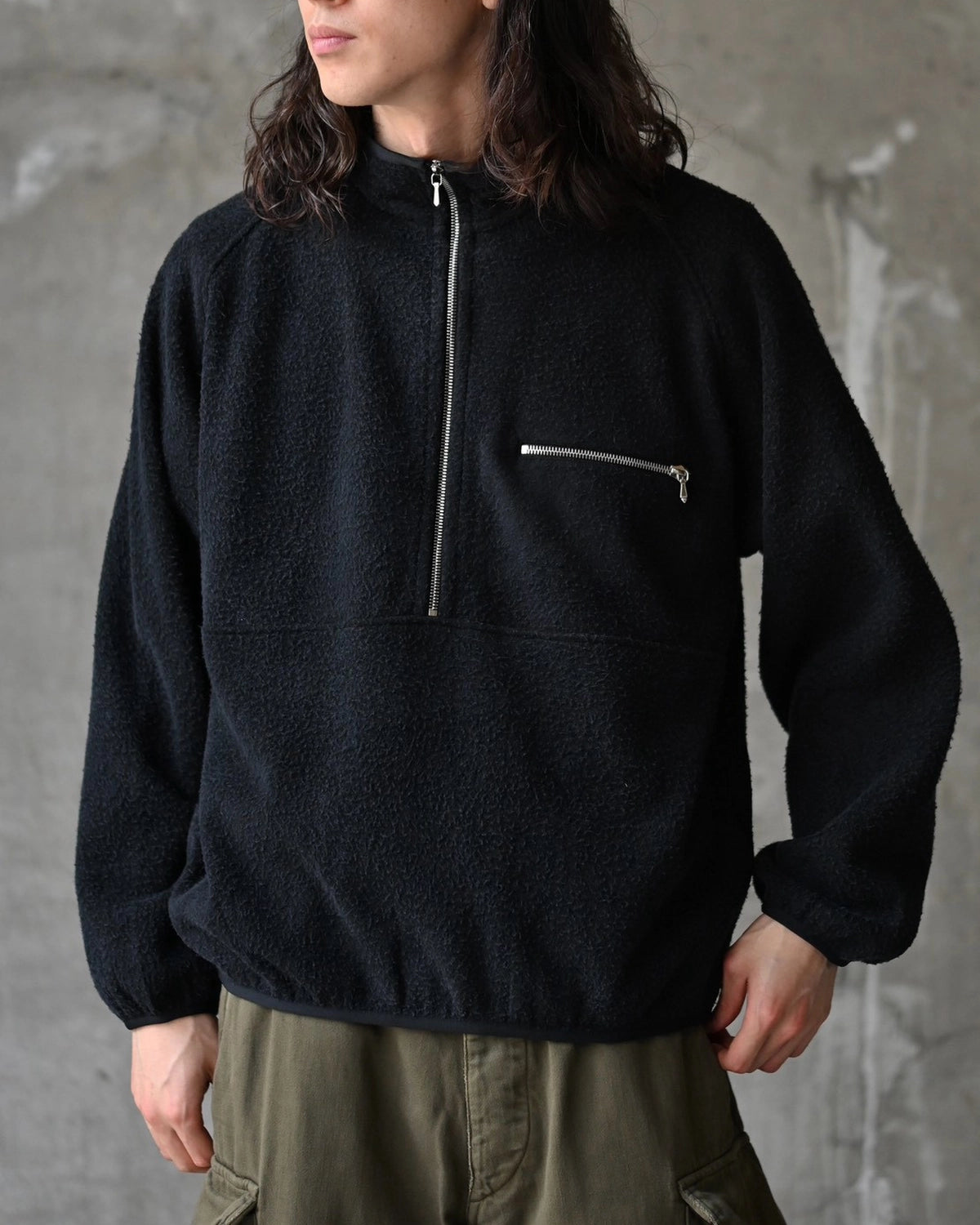 A.PRESSE / Vintage Silk Fleece Harf ZIP Jacket (26AAP-01-29)